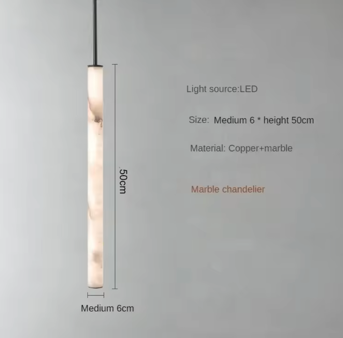 Luxe Marmeren Hanglamp – Minimalistische LED Plafondlamp