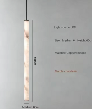 Luxe Marmeren Hanglamp – Minimalistische LED Plafondlamp