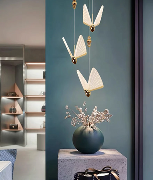 Nordic Vlinder LED Hanglamp – Moderne Kroonluchter voor Woonkamer & Slaapkamer