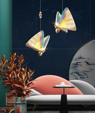Nordic Vlinder LED Hanglamp – Moderne Kroonluchter voor Woonkamer & Slaapkamer