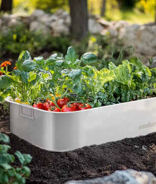 Set van 3 Tuinplantenbakken – Roestvrij Staal, Verhoogde Plantenbedden voor Groenten, Bloemen en Kruiden