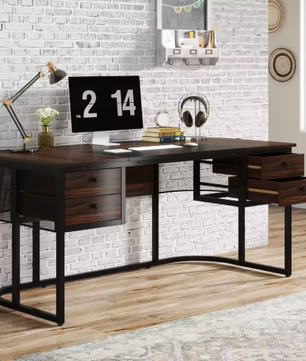 Groot Directiebureau met 4 Lades – 160 cm Werkblad & Industrieel Design