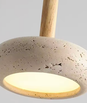Travertijn Hanglamp – Creatieve Natuurlijke LED Binnenlamp
