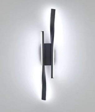 LED Wandlamp Zwart 42 cm – 16W Aluminium & Acryl, 6500K Koel Wit Licht
