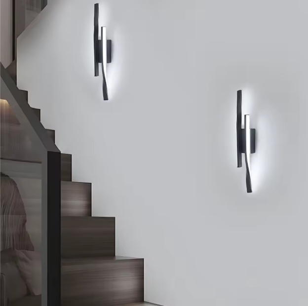 LED Wandlamp Zwart 42 cm – 16W Aluminium & Acryl, 6500K Koel Wit Licht