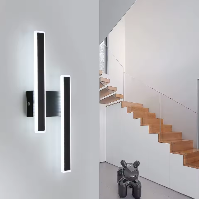 Moderne LED Wandlamp – 32W, 3600LM, Acryl Zwart Design