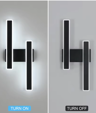 Moderne LED Wandlamp – 32W, 3600LM, Acryl Zwart Design
