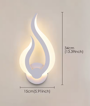 Moderne LED Wandlamp – 10W, 3000K Warm Wit, Vlamvormig Design