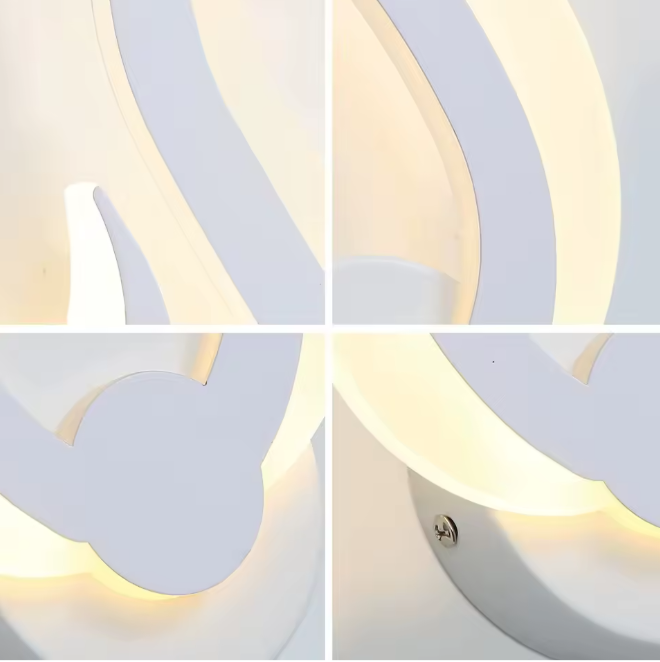 Moderne LED Wandlamp – 10W, 3000K Warm Wit, Vlamvormig Design