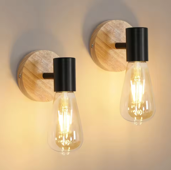 Industriële Zwarte Wandkandelaar – Retro E27 Wandlamp met Uniek Ontwerp