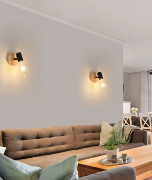 Industriële Zwarte Wandkandelaar – Retro E27 Wandlamp met Uniek Ontwerp