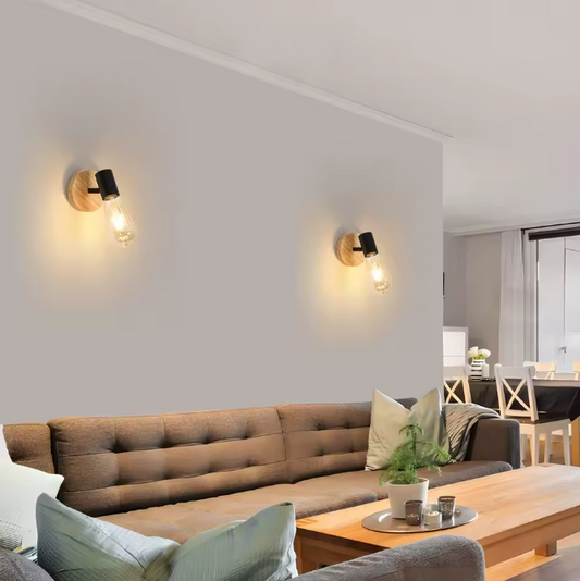 Industriële Zwarte Wandkandelaar – Retro E27 Wandlamp met Uniek Ontwerp