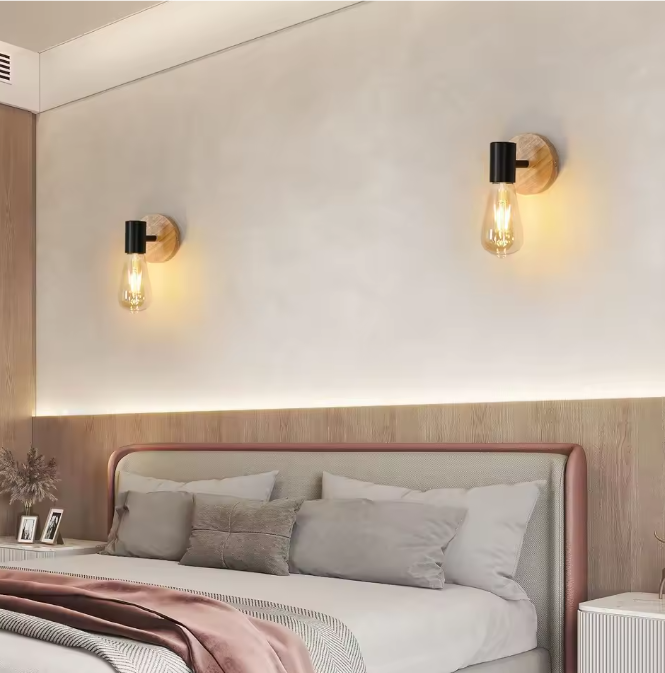 Industriële Zwarte Wandkandelaar – Retro E27 Wandlamp met Uniek Ontwerp