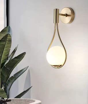 Moderne Geometrische Wandlamp – Gouden E27 IJzeren Kandelaar