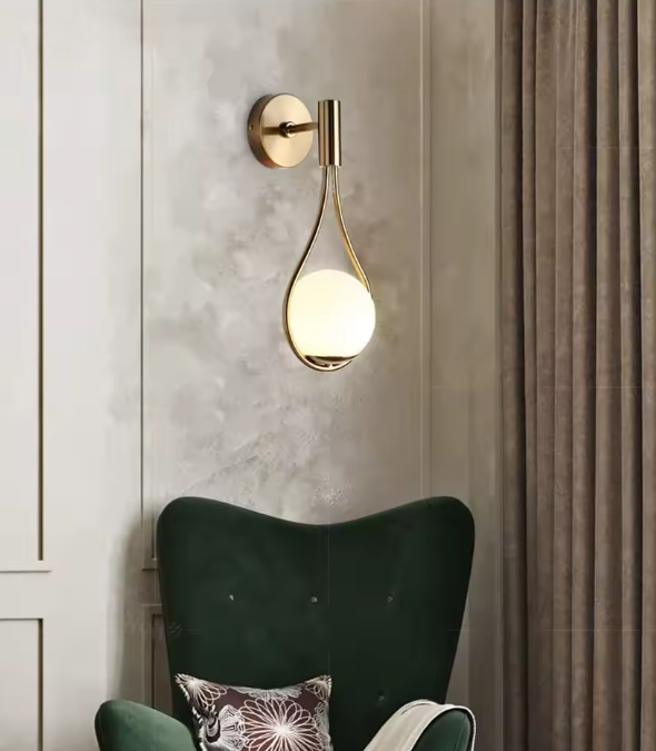 Moderne Geometrische Wandlamp – Gouden E27 IJzeren Kandelaar