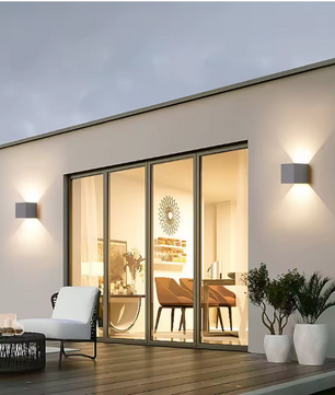 Set van 2 LED Wandlampen – 6W Aluminium Binnen & Buiten, Modern 6500K