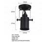 Vintage Wandlamp – Zwarte Industriële E27 Wandverlichting met Houten Accenten