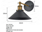 Vintage Wandlamp – Zwarte Industriële E27 Wandverlichting met Houten Accenten