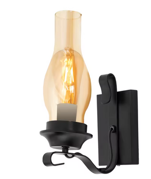 Retro Wandlamp – IJzer & Glas, Dimbaar Ontwerp met E27 Fitting