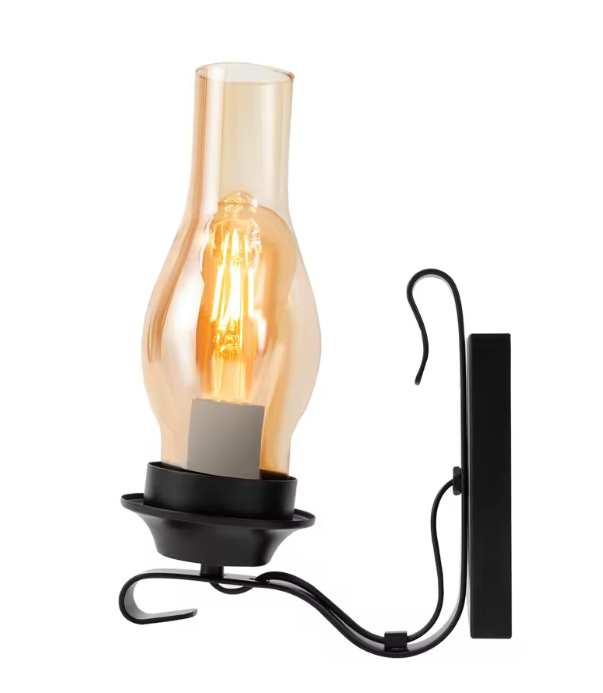 Retro Wandlamp – IJzer & Glas, Dimbaar Ontwerp met E27 Fitting