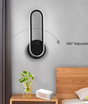Moderne LED Wandlamp – 330° Draaibaar & Verstelbaar, Zwart