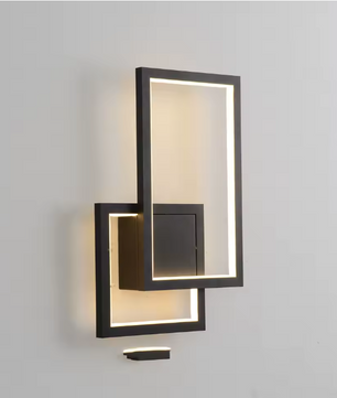 Moderne LED Wandlamp – 3 Instelbare Lichtkleuren, Zwart