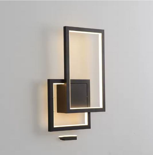 Moderne LED Wandlamp – 3 Instelbare Lichtkleuren, Zwart