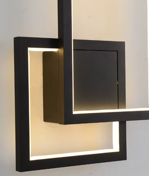 Moderne LED Wandlamp – 3 Instelbare Lichtkleuren, Zwart