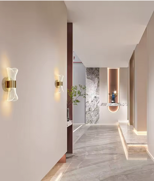 Gouden Acryl Wandlamp – 12W LED met 3 Kleurtemperaturen, Modern & Luxe Design