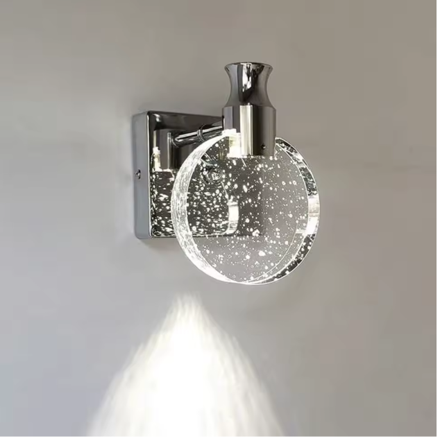 Moderne LED Wandlamp – 1000LM, Dimbaar met 3 Kleurtemperaturen, Chroom & Acryl