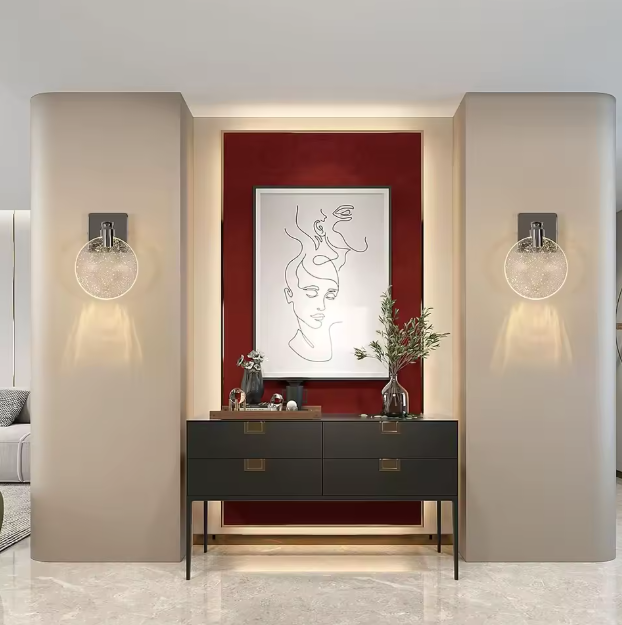 Moderne LED Wandlamp – 1000LM, Dimbaar met 3 Kleurtemperaturen, Chroom & Acryl