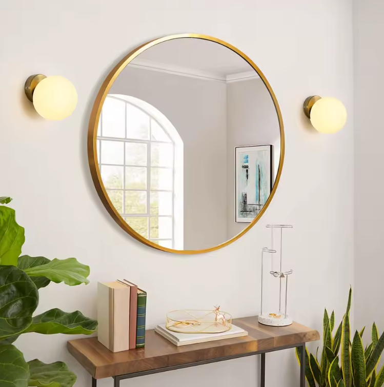 Moderne Wandlamp – E27 Glazen Bol, Plafond- en Wandmontage, Goud & Wit
