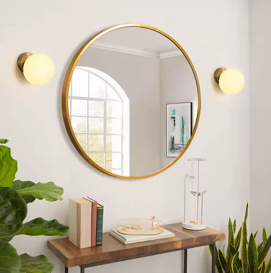 Moderne Wandlamp – E27 Glazen Bol, Plafond- en Wandmontage, Goud & Wit