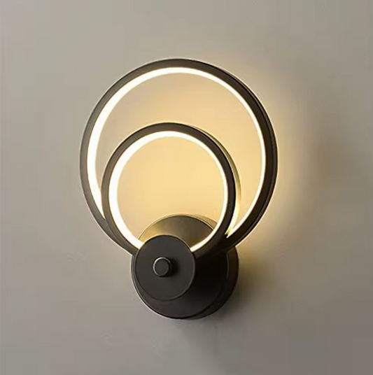 Moderne LED Wandlamp – 20W Warm Licht (3000K), Zwart Aluminium Wandspot