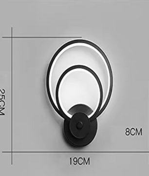 Moderne LED Wandlamp – 20W Warm Licht (3000K), Zwart Aluminium Wandspot