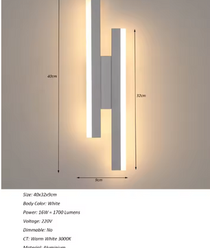 Moderne LED Wandlamp – Warm Licht 3000K, Op en Neer Schijnend