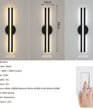 Moderne LED Wandlamp – Warm Licht 3000K, Op en Neer Schijnend