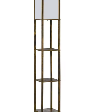 Vloerlamp met 3 Planken – Modern Design & Praktische Opbergruimte