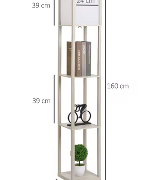 Vloerlamp met 3 Planken – Modern Design & Praktische Opbergruimte