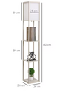 Vloerlamp met 3 Planken – Modern Design & Praktische Opbergruimte