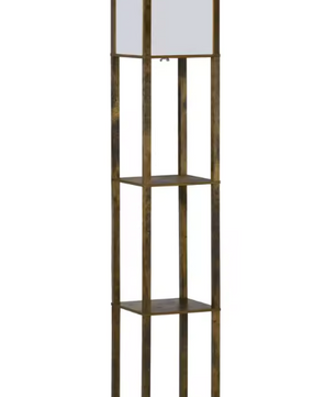 Vloerlamp met 3 Planken – Modern Design & Praktische Opbergruimte