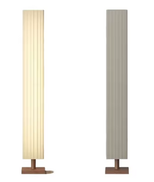 Japanse Retro LED Vloerlamp – Houtlook & Warme Sfeerverlichting