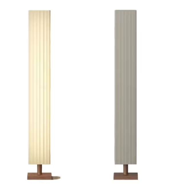 Japanse Retro LED Vloerlamp – Houtlook & Warme Sfeerverlichting