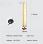 Japanse Retro LED Vloerlamp – Houtlook & Warme Sfeerverlichting