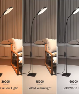 LED Vloerlamp met Flexibele Zwanenhals – Dimbaar & 3 Lichtkleuren