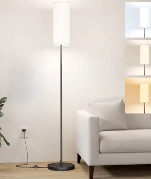 Moderne Vloerlamp – Hoge Staande Lamp met Dimbare LED & Lampenkap
