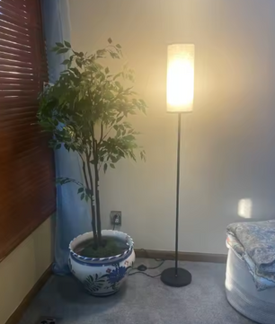 Moderne Vloerlamp – Hoge Staande Lamp met Dimbare LED & Lampenkap