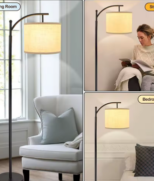 Boogvloerlamp met Verstelbare Lampenkap – Moderne Staande Lamp met 3 Kleurtemperaturen
