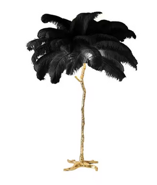 Scandinavische Veren Vloerlamp – Moderne Staande Lamp met Sfeerverlichting