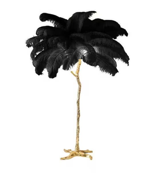 Scandinavische Veren Vloerlamp – Moderne Staande Lamp met Sfeerverlichting